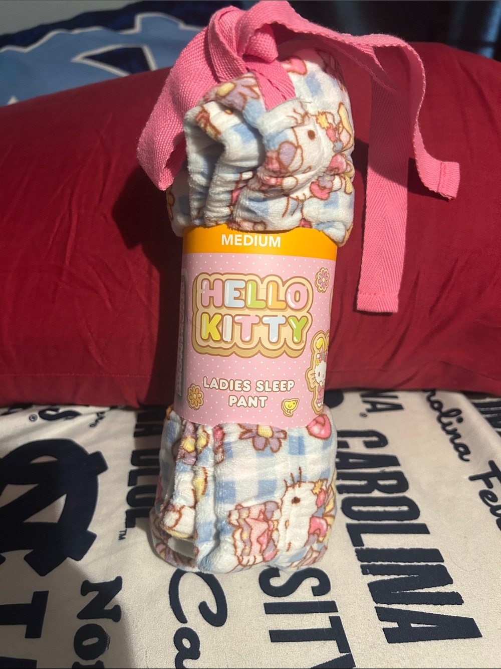 Hello Kitty Pink Blue Floral Lounge Pants